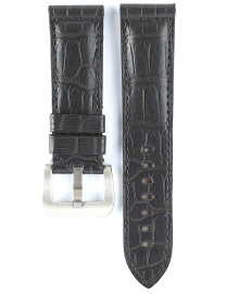 BRACELET CUIR ALLIGATOR GRIS FONCE POUR MONTRE PANERAI