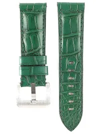 BRACELET CUIR ALLIGATOR VERT EMERAUDE POUR MONTRE PANERAI