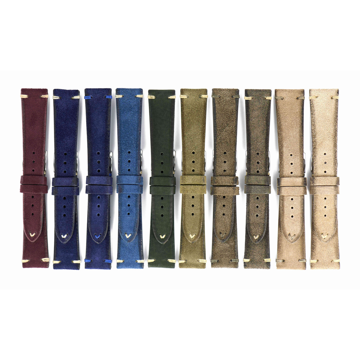 Bracelet Montre Cuir De Veau Grainé Jaune XL - Dégagement Rapide, Neuf Avec étiquettes