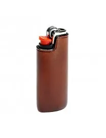 ETUI BRIQUET CUIR COGNAC