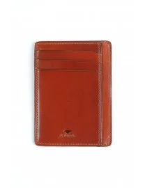 PETIT PORTE CARTES CUIR ROUX