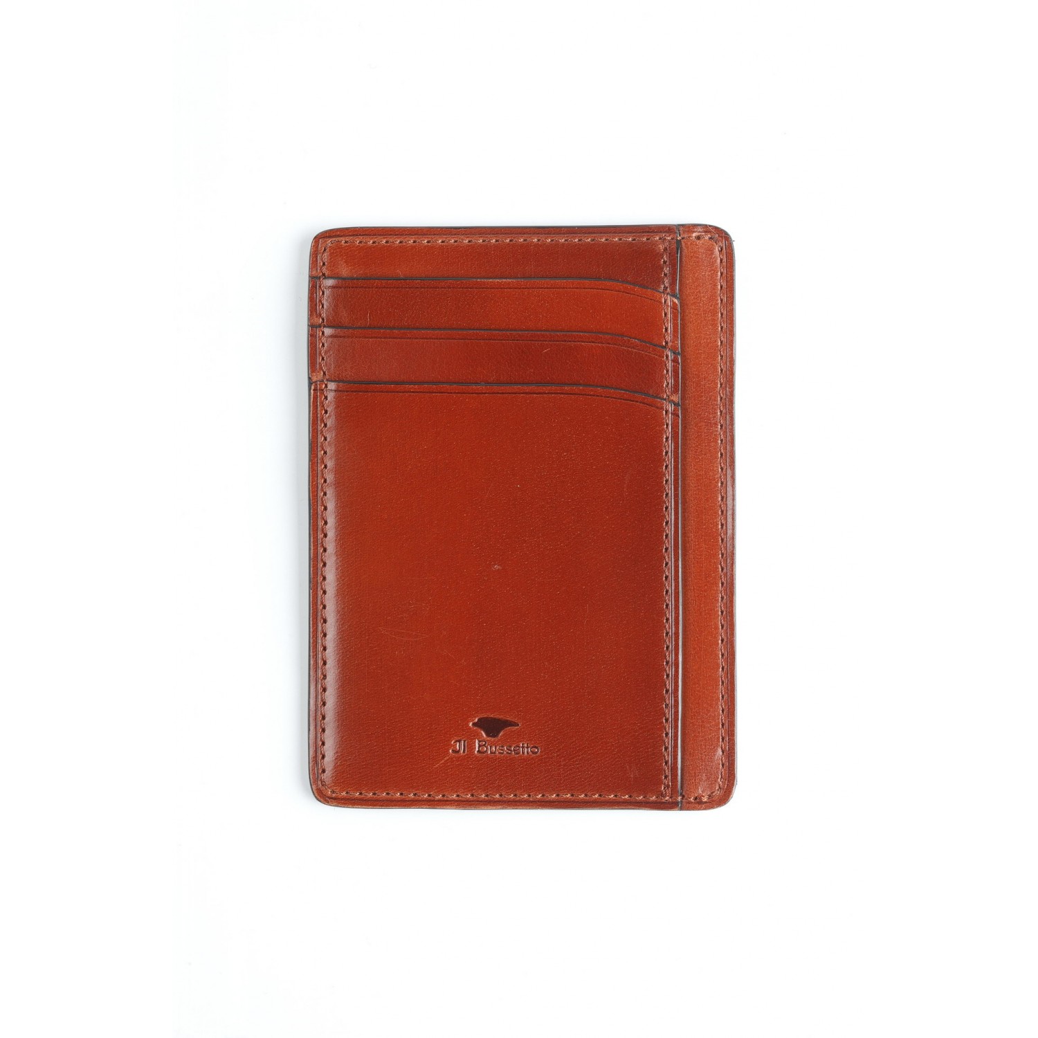 PETIT PORTE CARTES CUIR ROUX
