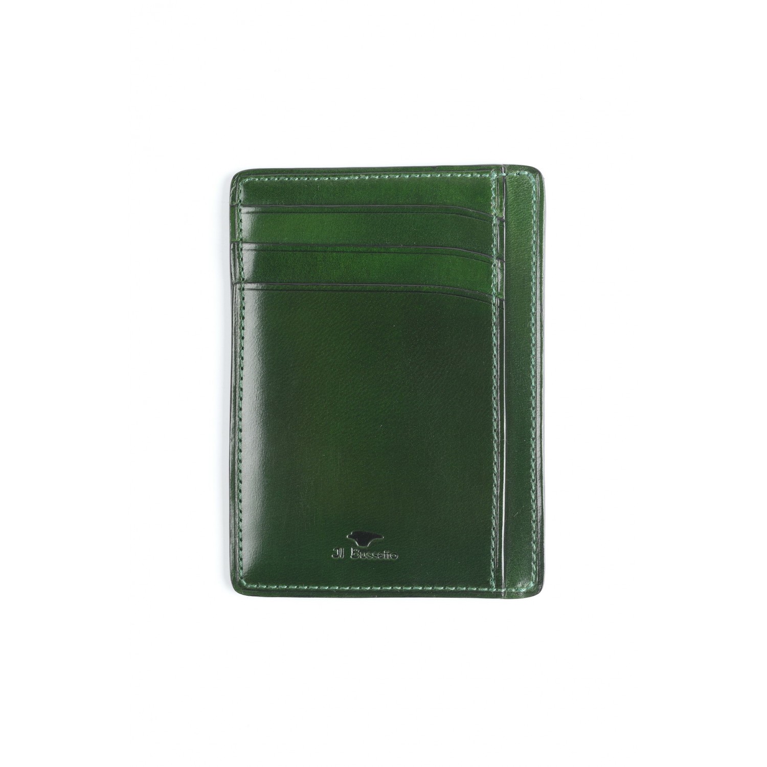 PETIT PORTE CARTES CUIR VERT ANGLAIS
