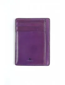 PETIT PORTE CARTES CUIR VIOLET