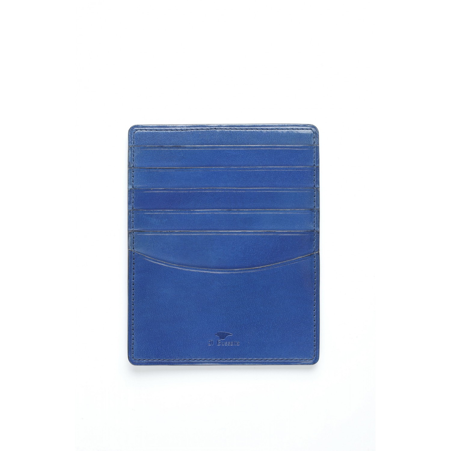 GRAND PORTE CARTES CUIR BLEU