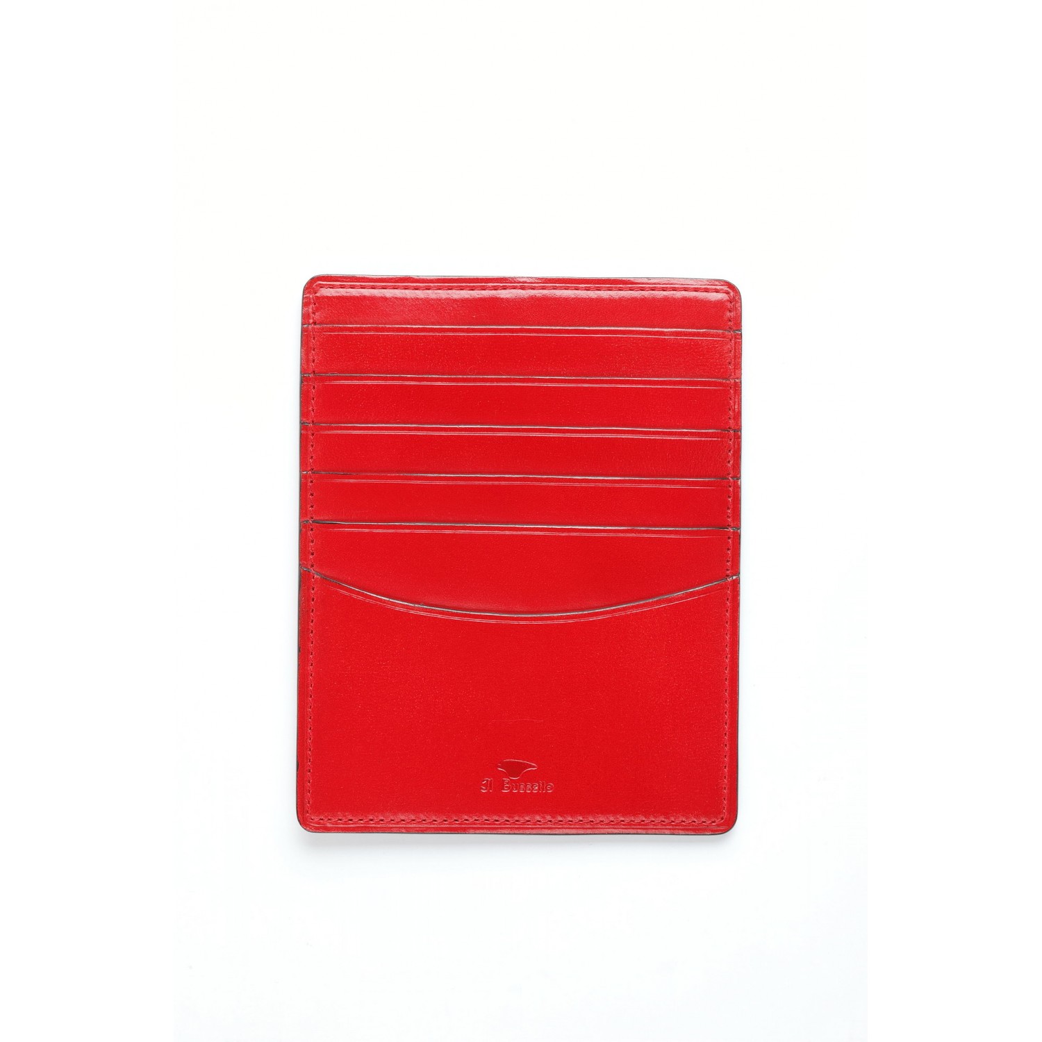 GRAND PORTE CARTES CUIR ROUGE