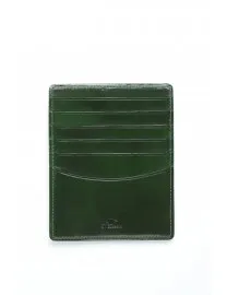 GRAND PORTE CARTES CUIR VERT ANGLAIS