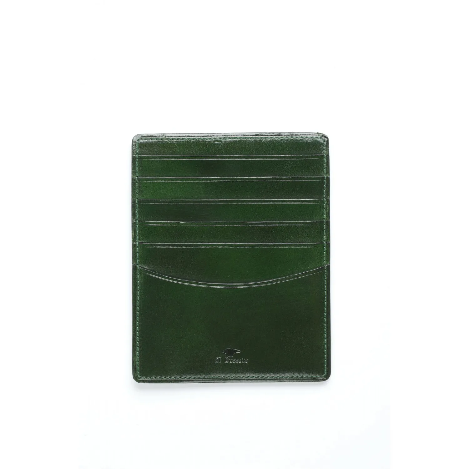 GRAND PORTE CARTES CUIR VERT ANGLAIS