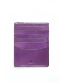 GRAND PORTE CARTES CUIR VIOLET