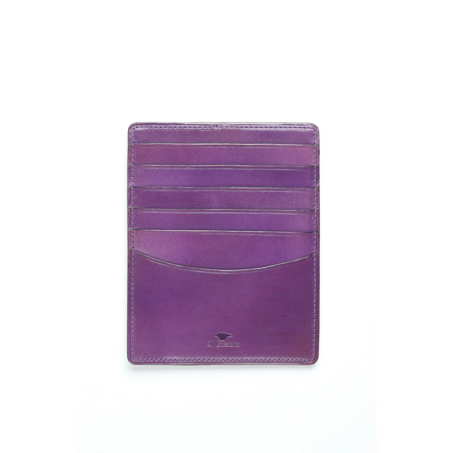 GRAND PORTE CARTES CUIR VIOLET