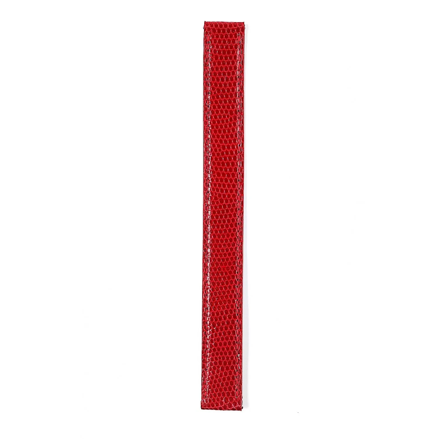 BRACELET MONTRE LANIERE EN CUIR LEZARD ROUGE