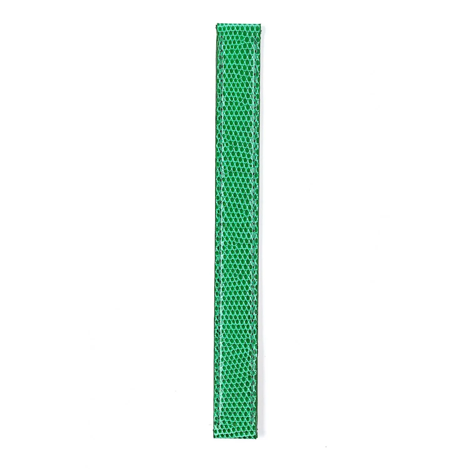 BRACELET MONTRE LANIERE EN CUIR LEZARD VERT D'EAU