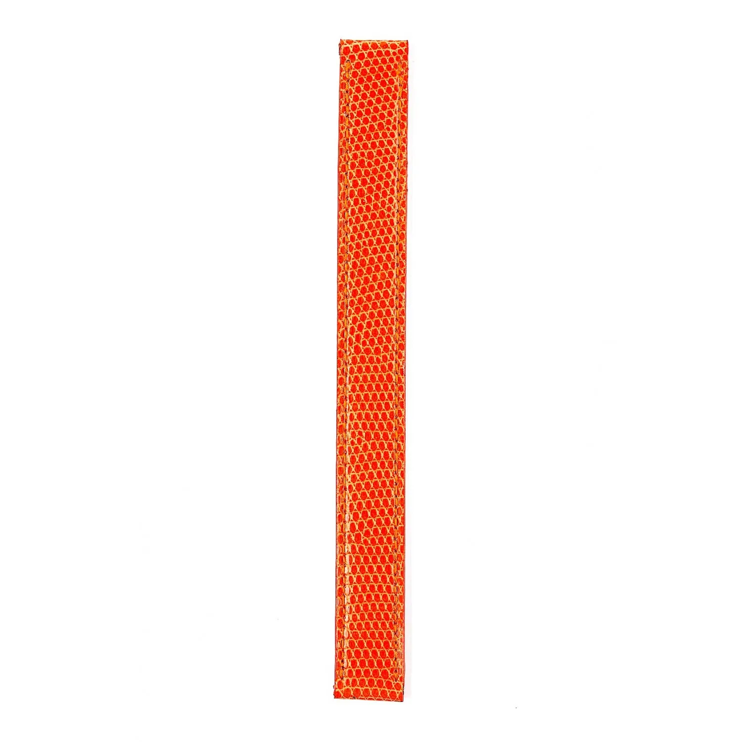 BRACELET MONTRE LANIERE EN CUIR LEZARD ORANGE