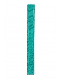 BRACELET MONTRE LANIERE EN CUIR LEZARD VERT TURQUOISE