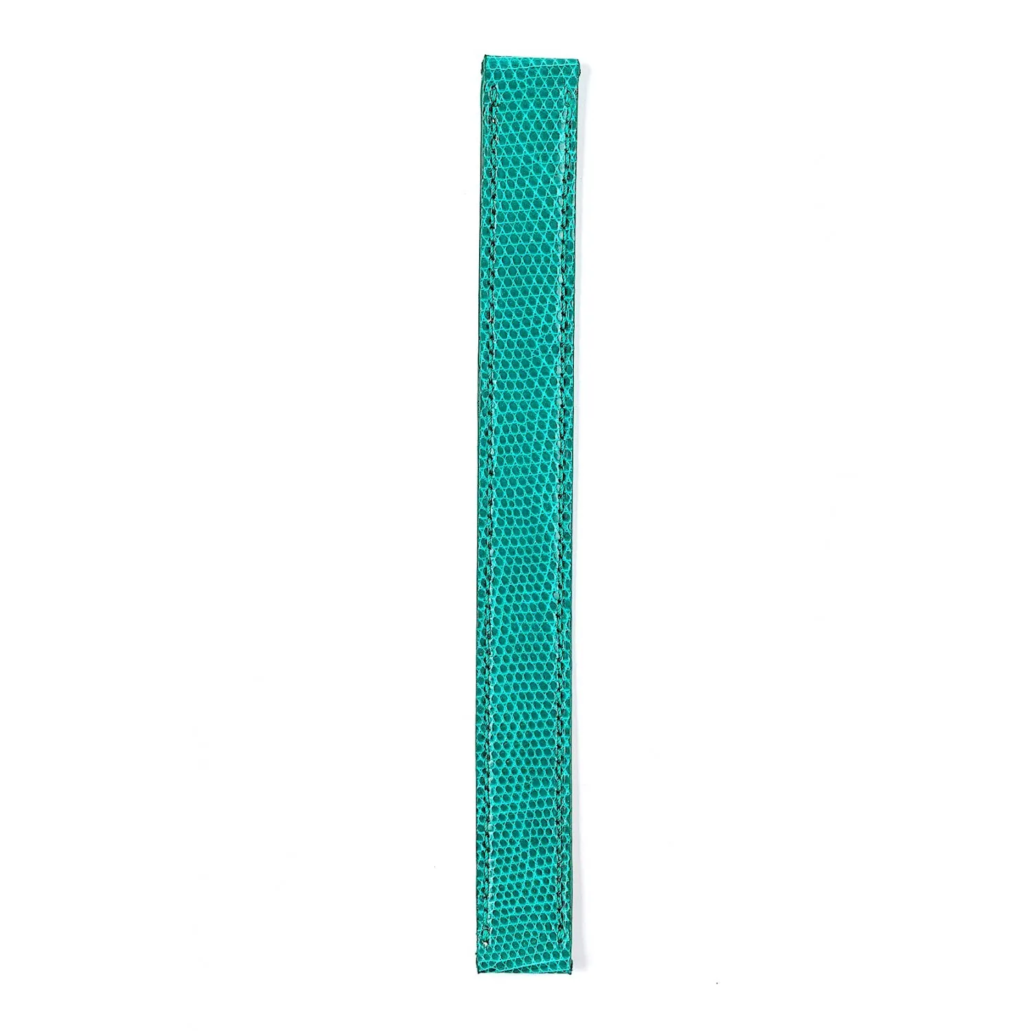 BRACELET MONTRE LANIERE EN CUIR LEZARD VERT TURQUOISE