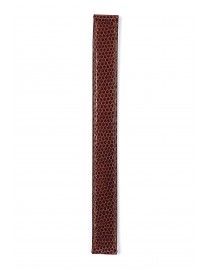 BRACELET MONTRE LANIERE EN CUIR LEZARD MARRON