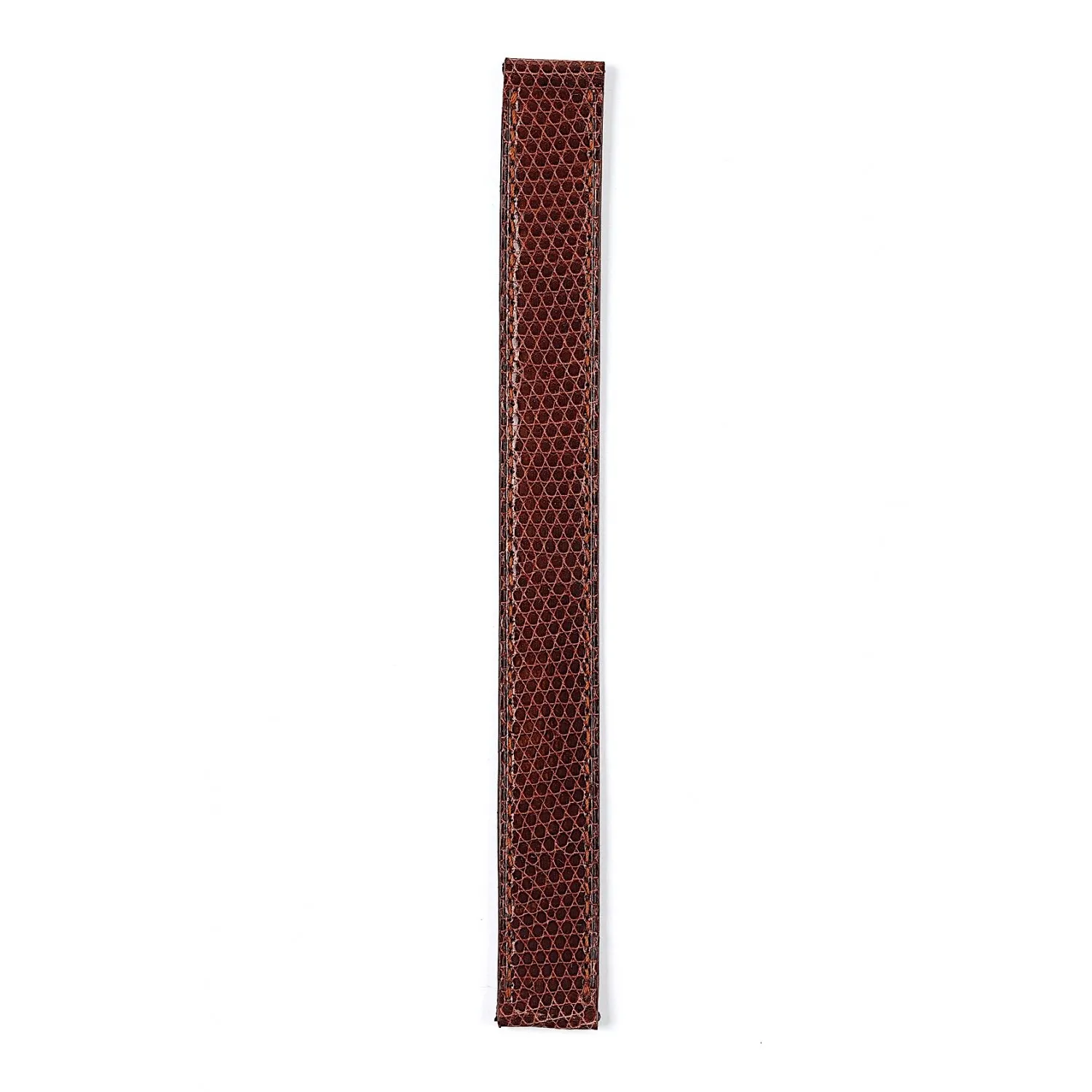 BRACELET MONTRE LANIERE EN CUIR LEZARD MARRON