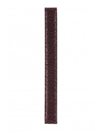 BRACELET MONTRE LANIERE EN CUIR LEZARD BORDEAUX