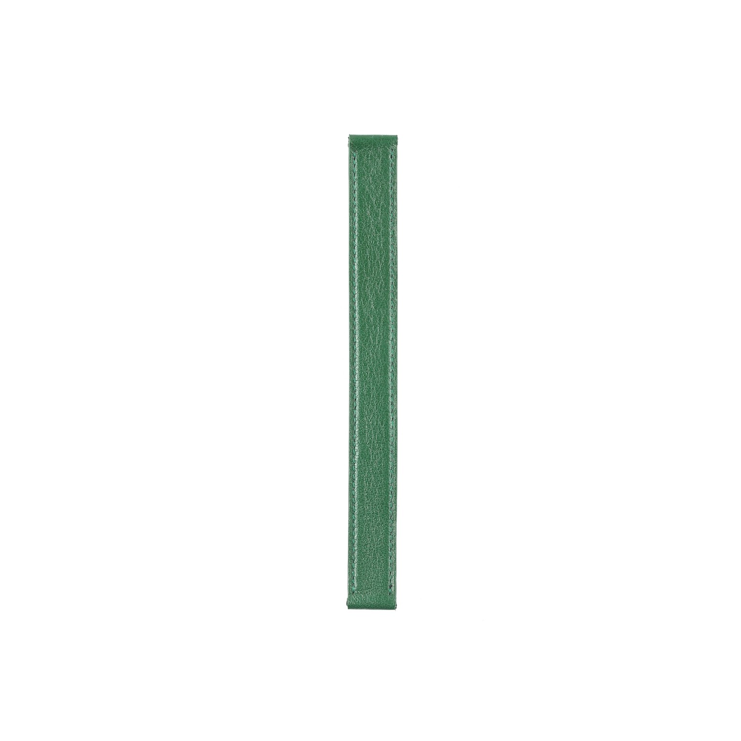 BRACELET MONTRE LANIERE EN CUIR VEAU SELLIER VERT SAPIN