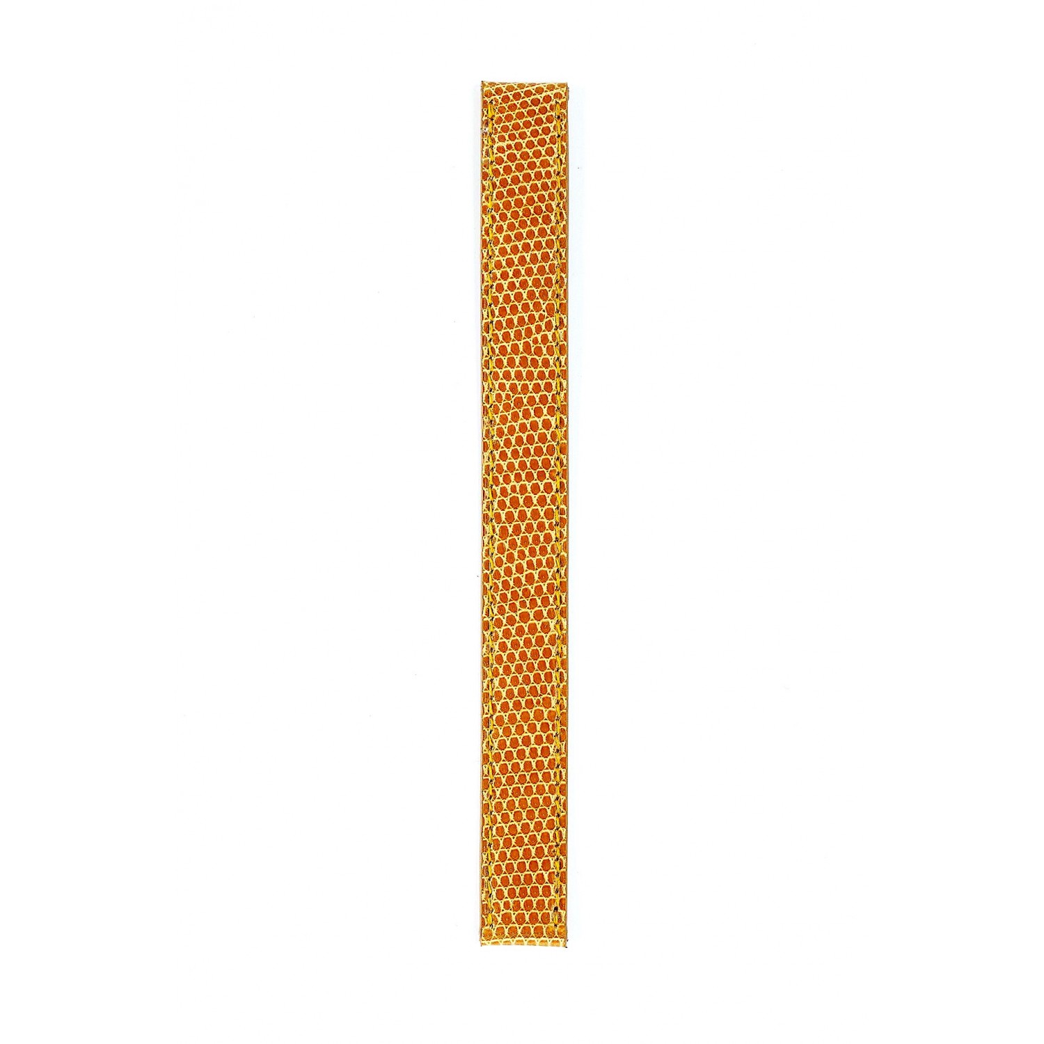 BRACELET MONTRE LANIERE EN CUIR LEZARD MIEL