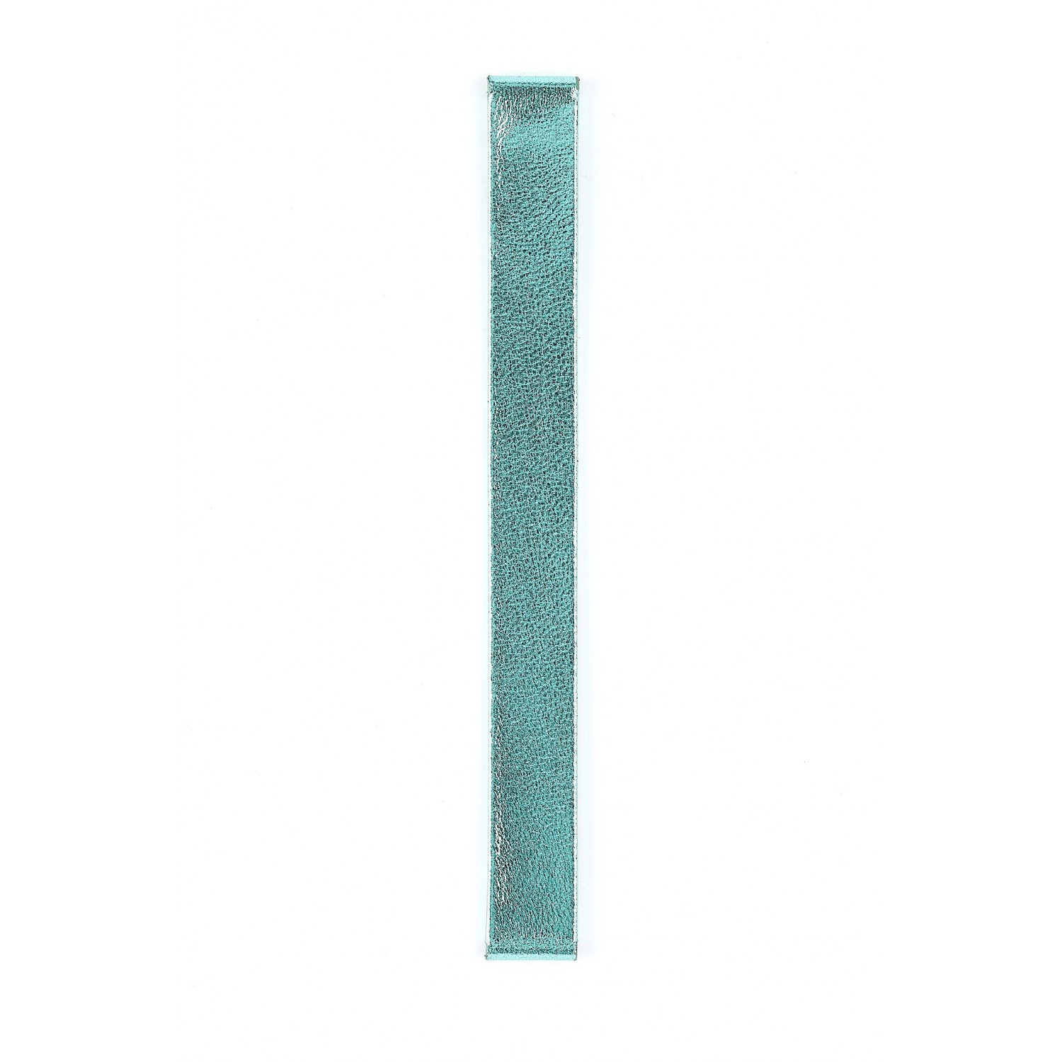 BRACELET MONTRE LANIERE EN CUIR VEAU BRILLANT TURQUOISE