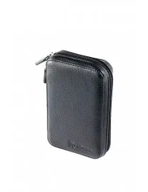 ETUI 2 MONTRES CUIR NOIR