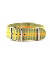 BRACELET NATO BEIGE ET ORANGE - NATO NYLON