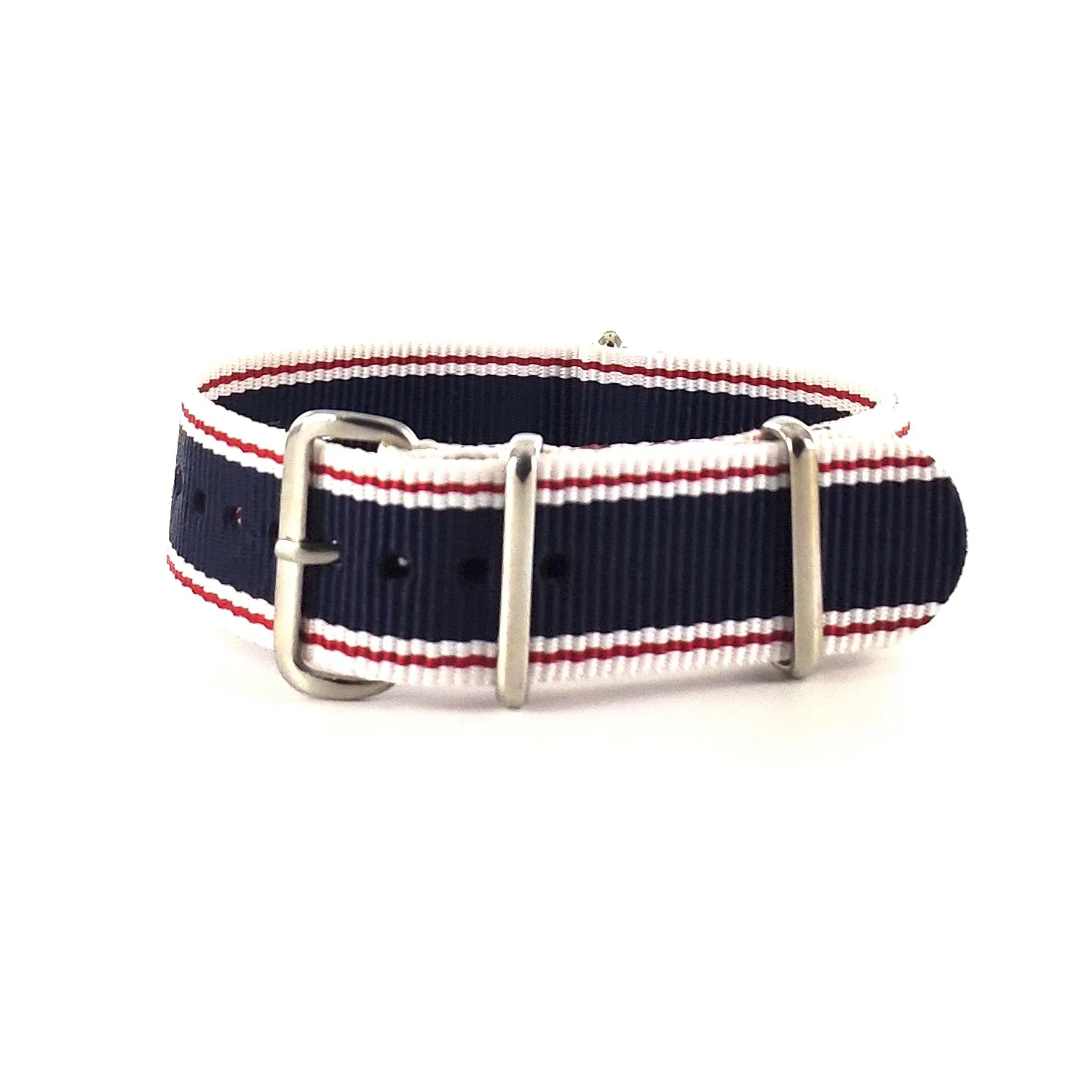 BRACELET NATO BLANC ROUGE BLEU - NATO NYLON