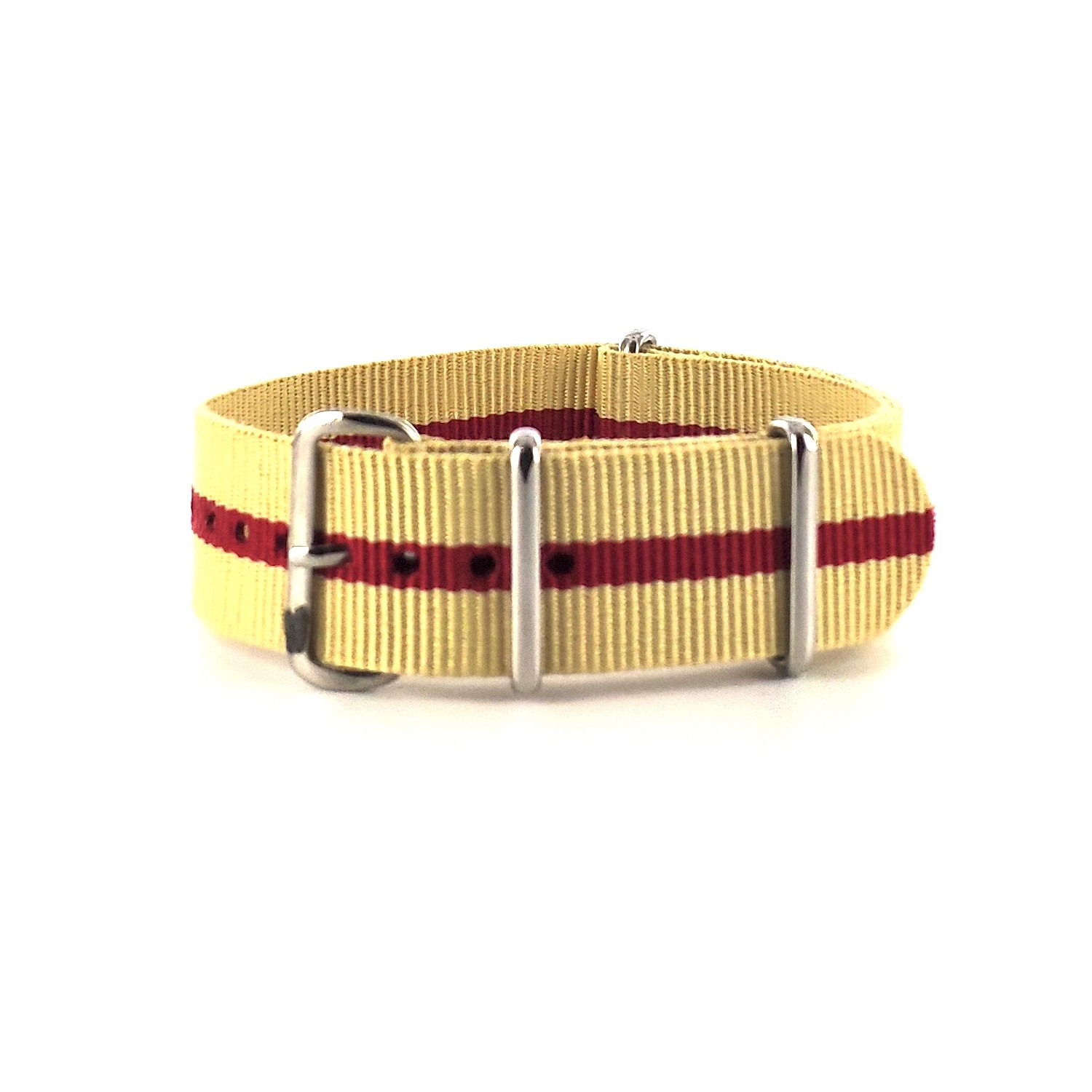 BRACELET NATO BEIGE ROUGE - NATO NYLON BRACELET NATO BEIGE ROUGE - NATO NYLON