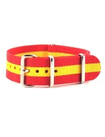 BRACELET NATO ROUGE ET JAUNE - NATO NYLON