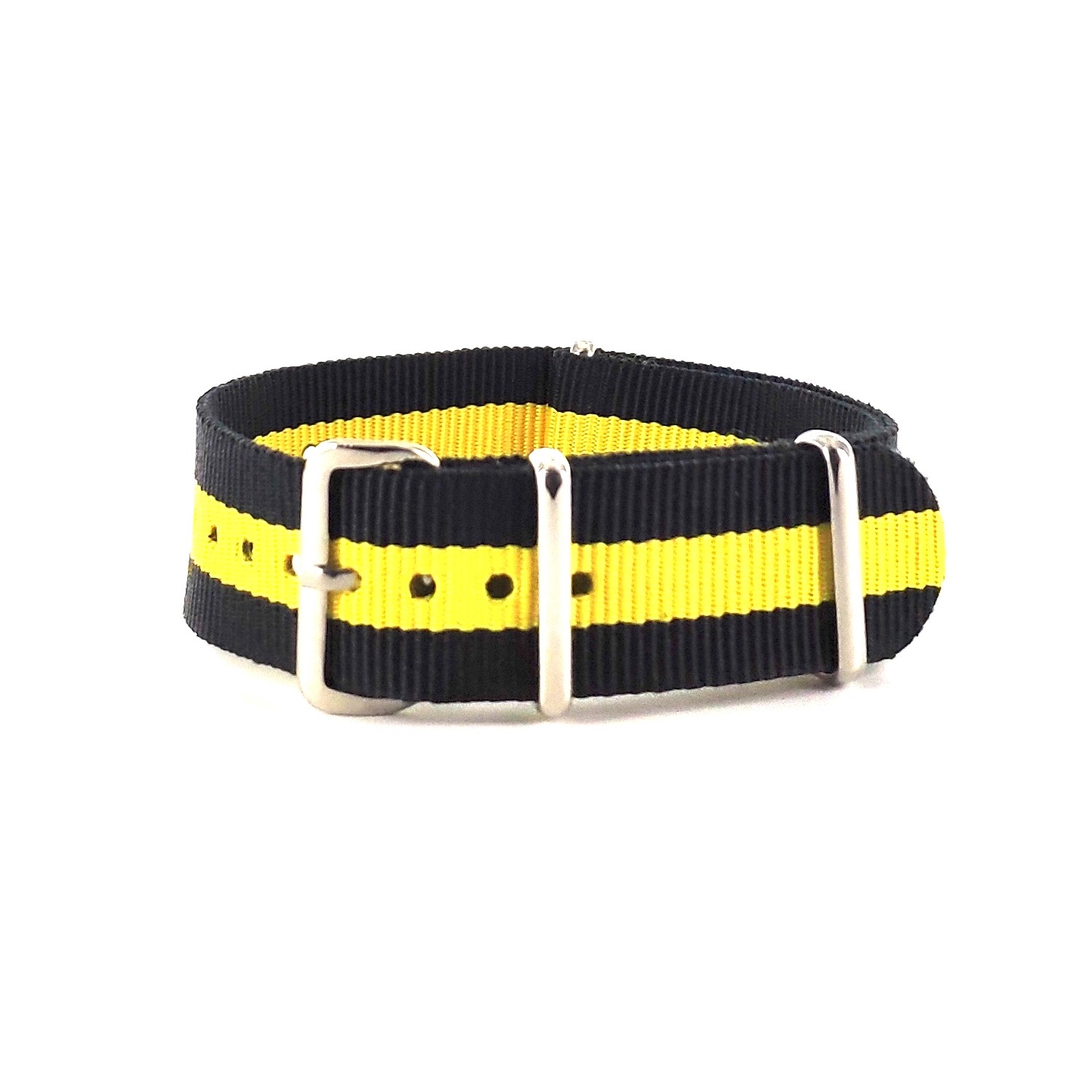 BRACELET NATO NOIR JAUNE - NATO NYLON BRACELET NATO NOIR JAUNE - NATO NYLON