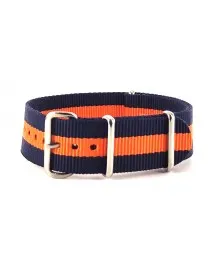 BRACELET NATO BLEU ORANGE - NATO NYLON