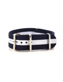 BRACELET NATO MARINE BLANC - NATO NYLON