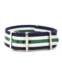 BRACELET NATO MARINE BLANC VERT - NATO NYLON