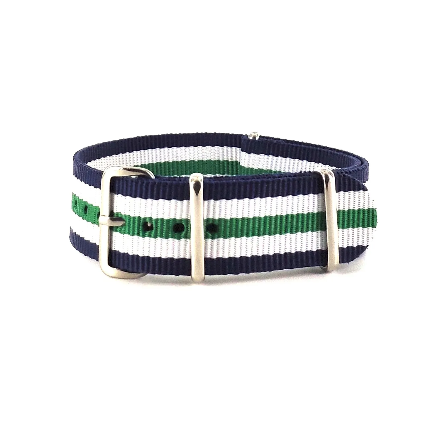 BRACELET NATO MARINE BLANC VERT - NATO NYLON