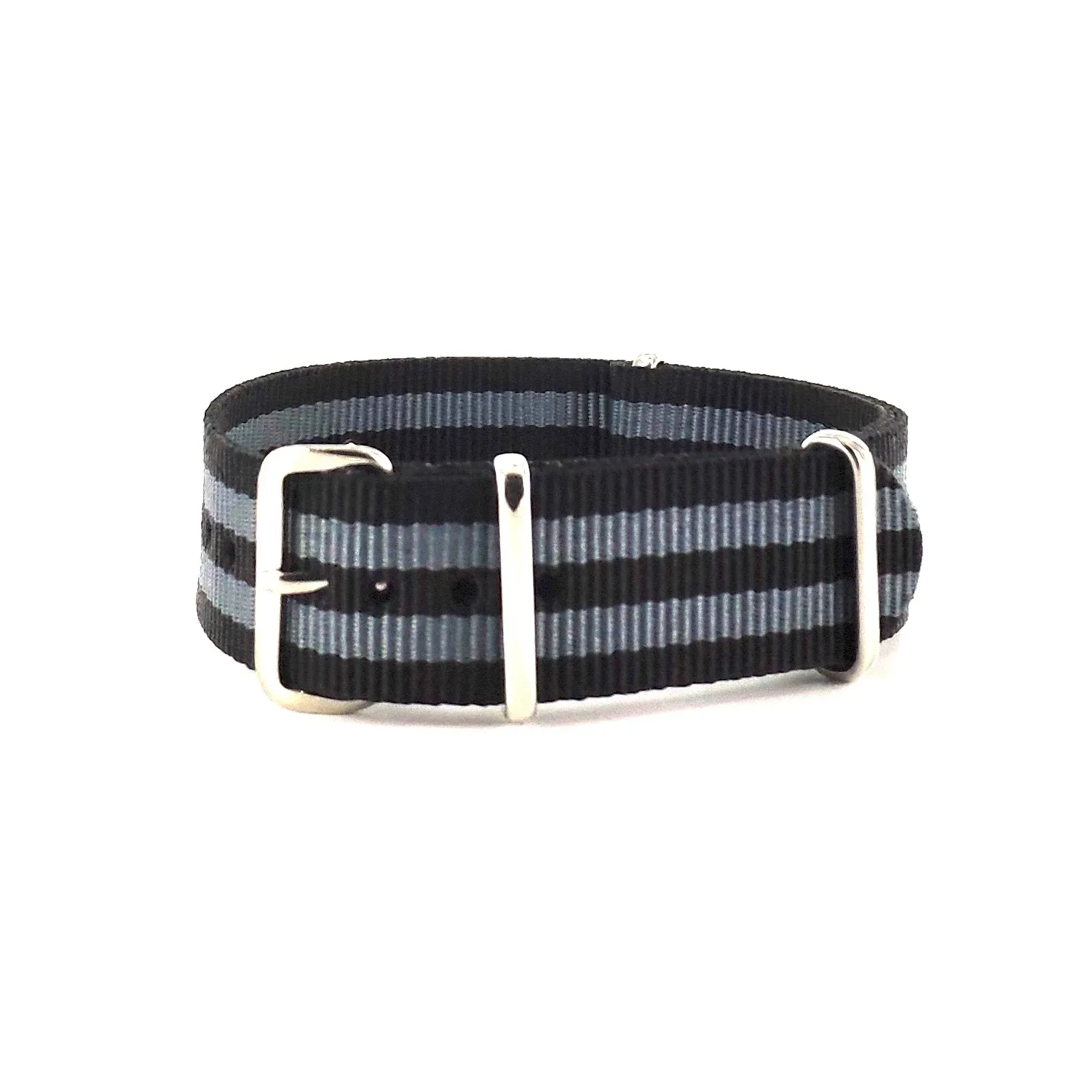 BRACELET NATO NOIR JAMES BOND DANIEL CRAIG DOUBLE GRIS - NATO NYLON