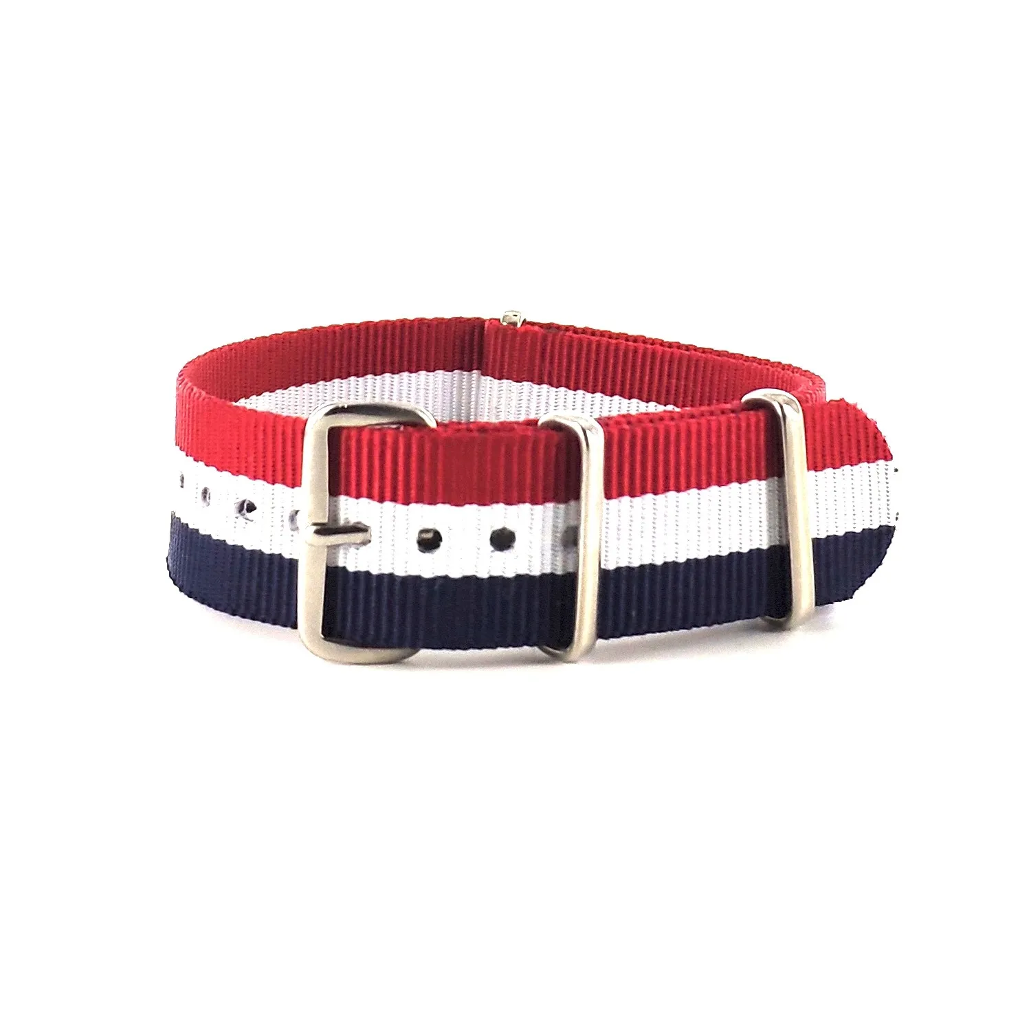 BRACELET NATO ROUGE BLANC BLEU - NATO NYLON