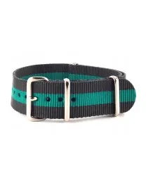 BRACELET NATO GRIS TURQUOISE - NATO NYLON