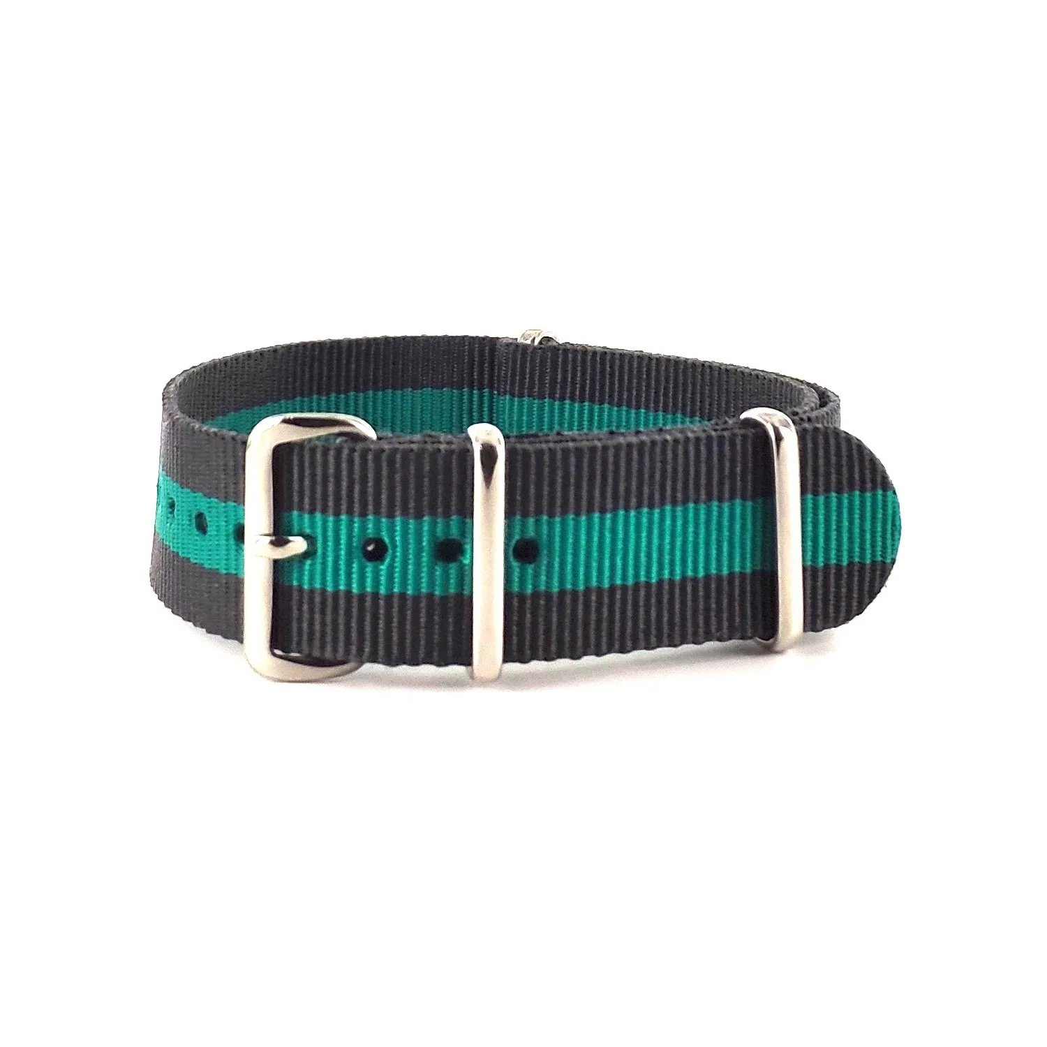 BRACELET NATO GRIS TURQUOISE - NATO NYLON