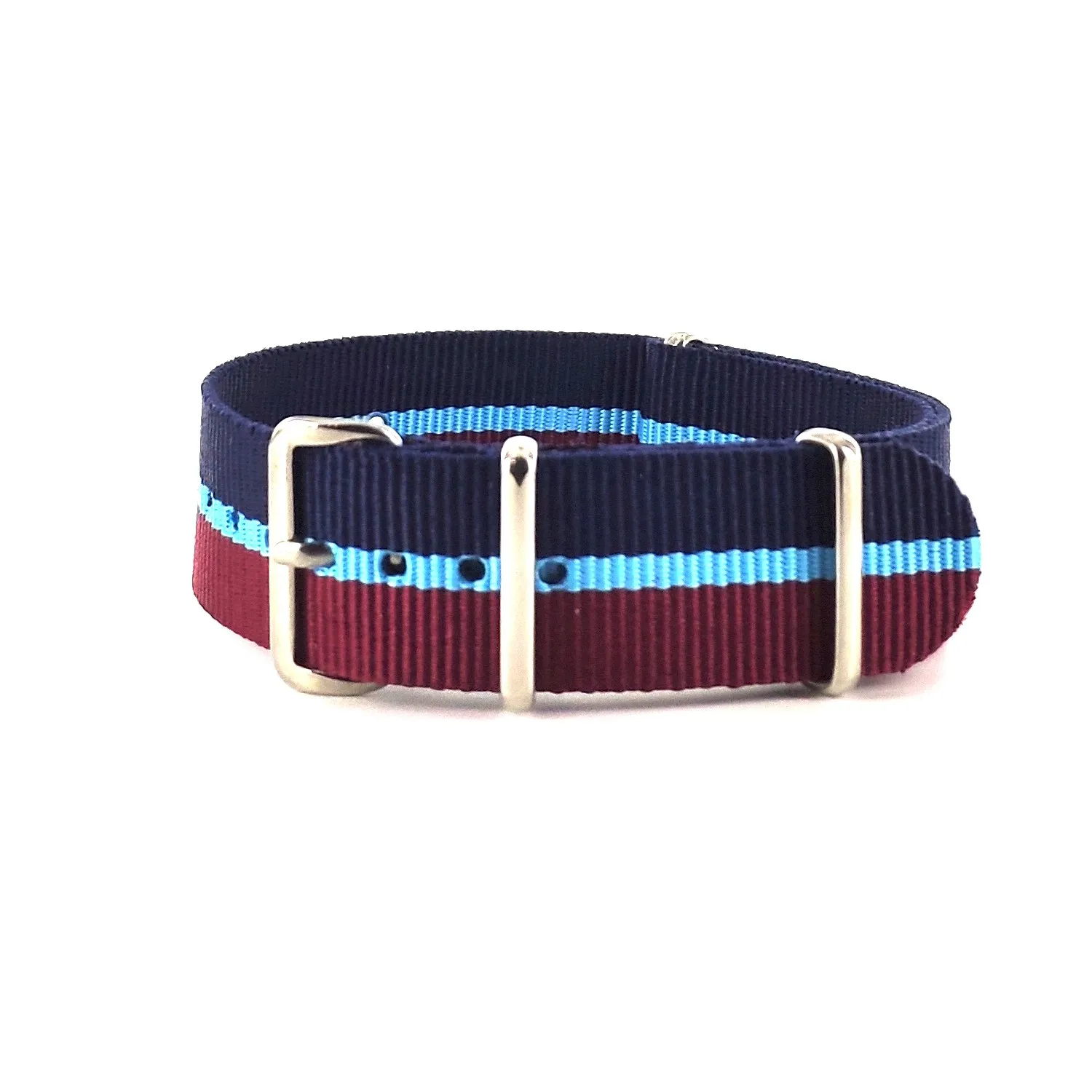 BRACELET NATO MARINE BLEU CIEL BORDEAUX - NATO NYLON