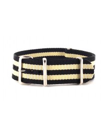 BRACELET NATO NOIR BEIGE NOIR BEIGE - NATO NYLON