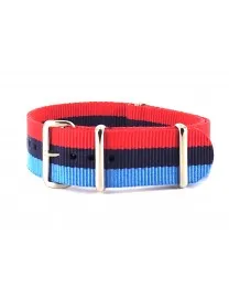 BRACELET NATO ROUGE MARINE AZUR - NATO NYLON