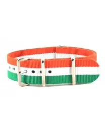 BRACELET NATO ORANGE BLANC VERT - NATO NYLON