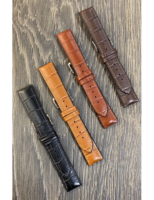 Bracelet De Montre ZRC 20mm - Cuir Veau étanche Marron - Neuf