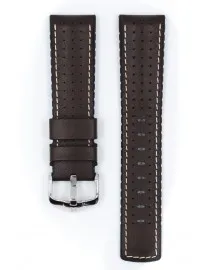 BRACELET MONTRE HIRSCH VEAU RACING ETANCHE MARRON