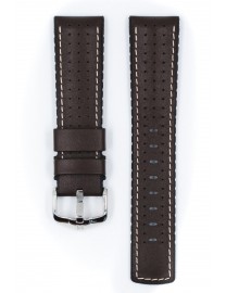 BRACELET MONTRE HIRSCH VEAU RACING ETANCHE MARRON