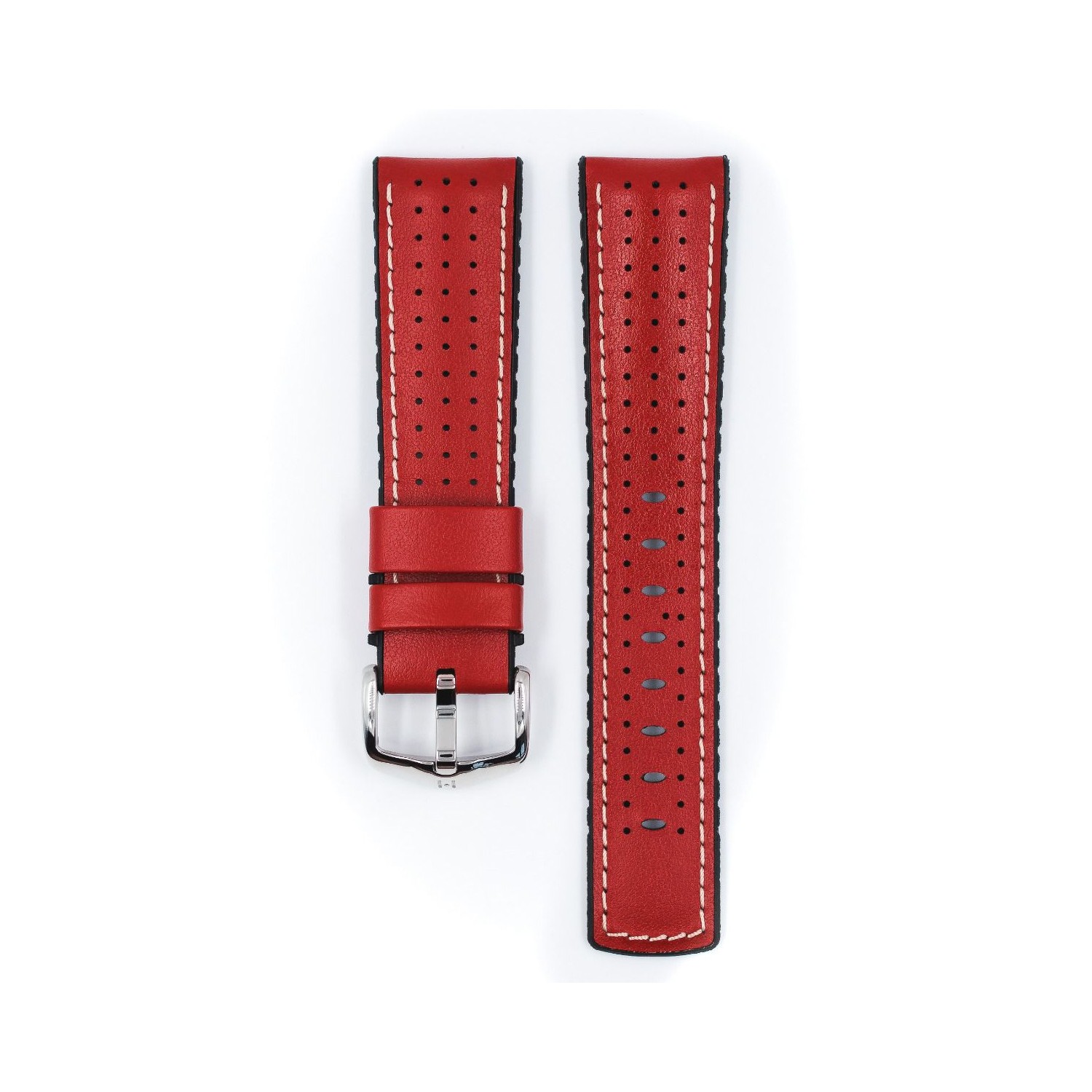 BRACELET VEAU RACING ETANCHE ROUGE BRACELET VEAU RACING ETANCHE ROUGE