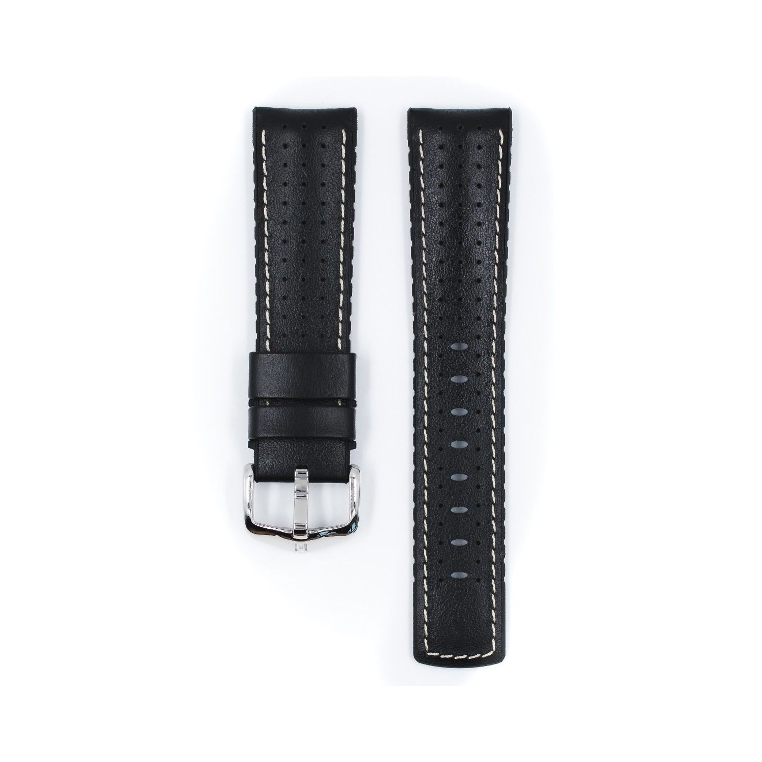 BRACELET MONTRE HIRSCH VEAU RACING ETANCHE NOIR BRACELET MONTRE HIRSCH VEAU RACING ETANCHE NOIR