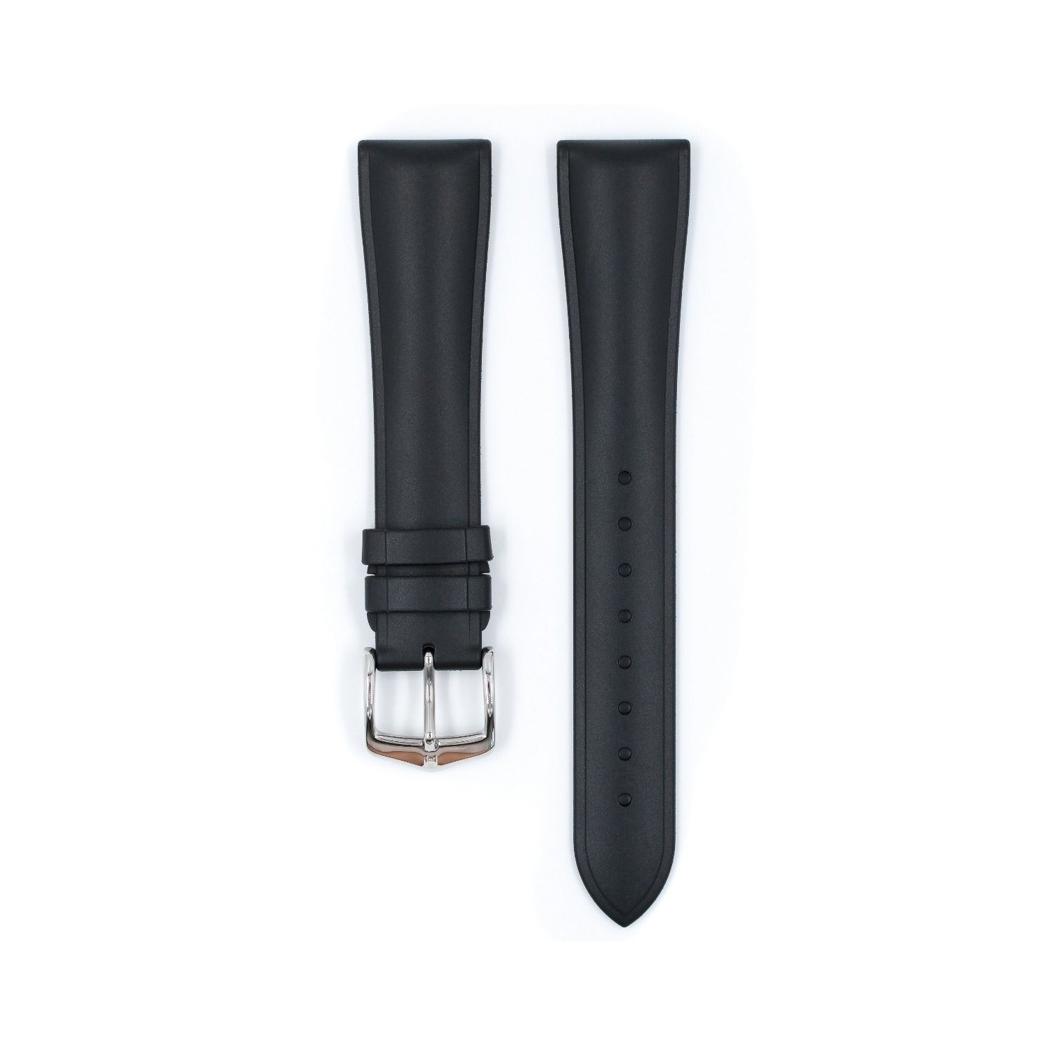 BRACELET MONTRE HIRSCH CAOUTCHOUC FIN LISSE NOIR BRACELET MONTRE HIRSCH CAOUTCHOUC FIN LISSE NOIR
