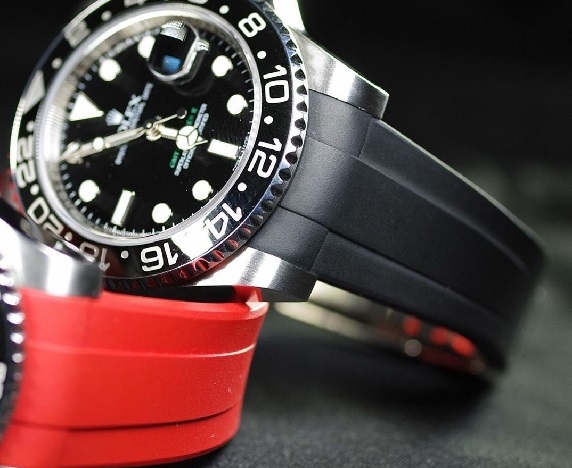 Bracelet Montre Rubber B en caoutchouc pour Rolex